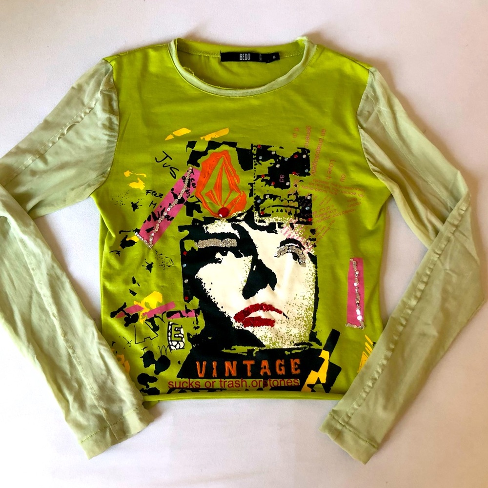 Green Bedo Graphic Print Top